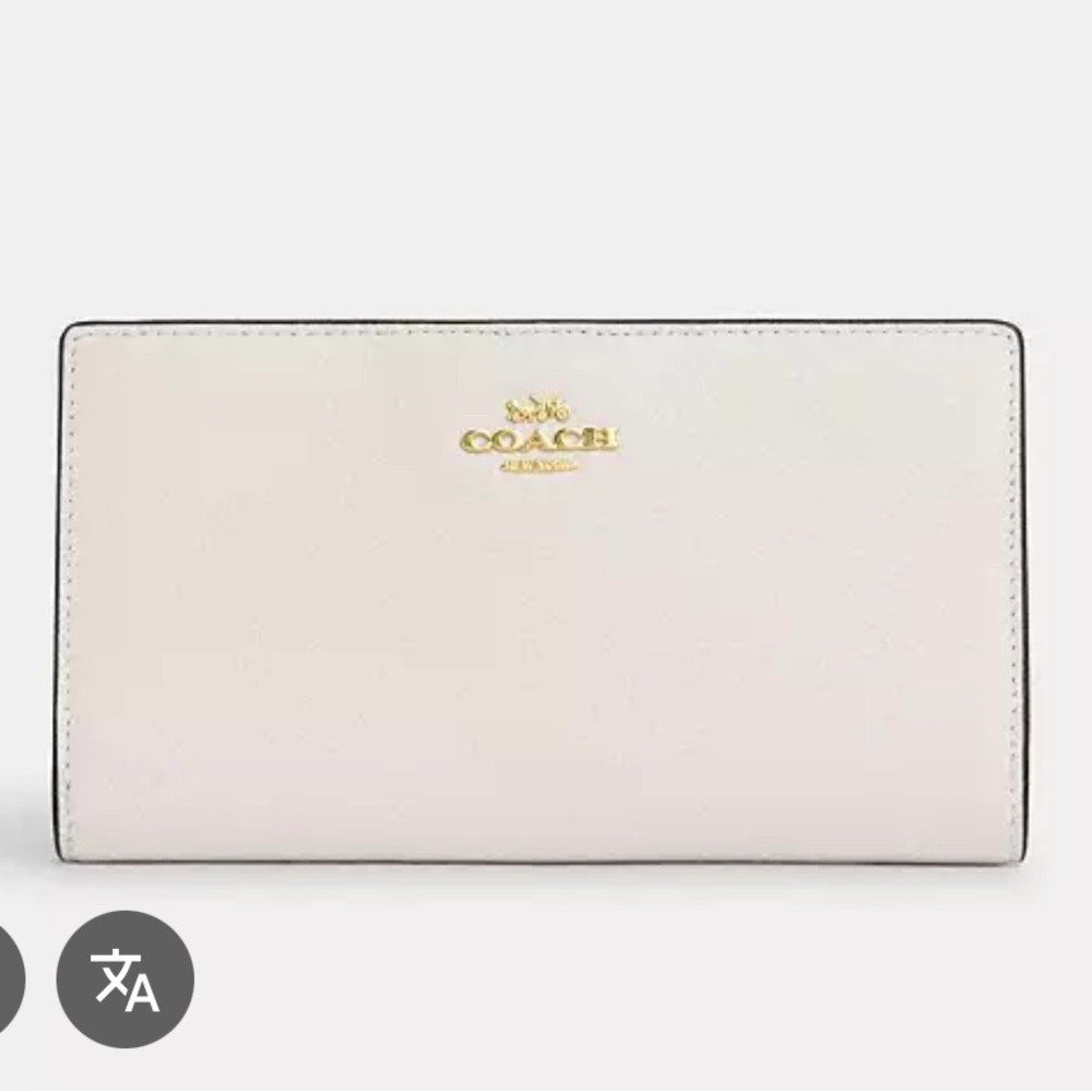 Coach: Ivory Snap Wallet☁️ - Picture 1 of 7